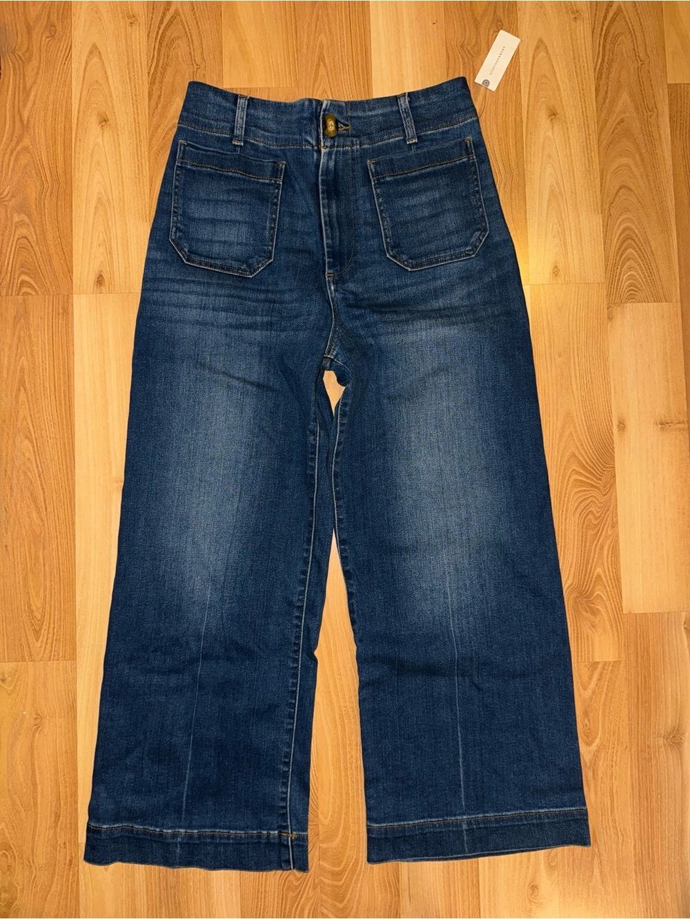 Anthropologie The Colette Maeve Wide Leg Cropped Women's Jeans in Blue